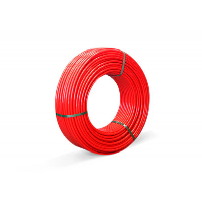 Труба из термостойкого полиэтилена Uni-fitt: 2.0, PERT, с кислородным барьером EVOH, внешним слоем PERT-2, красная, 20х2 мм, бухта 100м