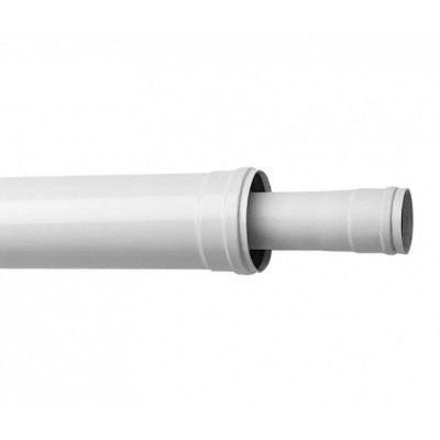 Труба - удлинитель коаксиальная 110/160, длина 500 мм, сталь