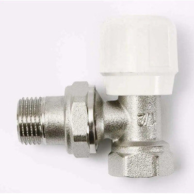 Клапан / вентиль ручной НВ 3/4 угловой, подающий, никелированный с разъемным соединением