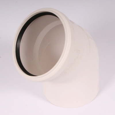 Отвод канализационный 110 x 45, RAUPIANO PLUS шумопоглощающий минерализованный полипропилен белый