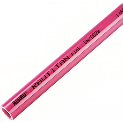 Труба из сшитого полиэтилена аксиальная PEXA / EVOH RAUTITAN Pink 50 х 6.9 лиловая штанга 6 м