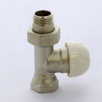Клапан / вентиль термостатический НВ 1/2 подающий прямой с разъемным соединением под стальные трубы с крышкой