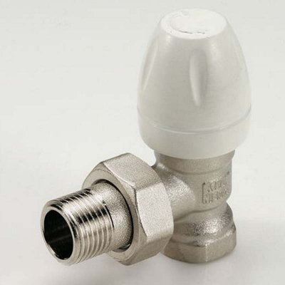 Клапан / вентиль термостатический НВ 1/2 подающий угловой с разъемным соединением под стальные трубы