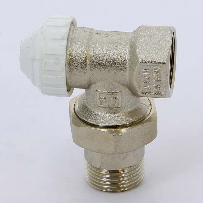 Клапан / вентиль термостатический НВ 3/4 подающий угловой с разъемным соединением под стальные трубы с крышкой