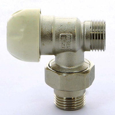 Клапан / вентиль ручной НН 1/2 x 1/2 Евроконус обратный угловой с разъемным соединением под соединитель, 3331