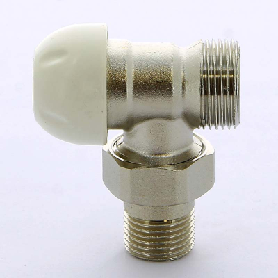 Клапан / вентиль ручной НН 1/2 x 3/4 Евроконус обратный угловой с разъемным соединением под соединитель, 3331