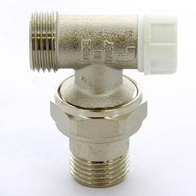 Клапан / вентиль ручной НН 1/2 x 3/8 Евроконус обратный угловой с разъемным соединением под соединитель