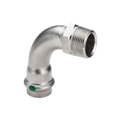 Отвод пресс 90 54 x Н 2.0 нержавеющая сталь Sanpress Inox SC-Contur