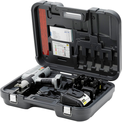 Пресс-инструмент Press Gun 5 , c насадками 15-22-28, в чемодане, с аккумулятором и зарядным устр.