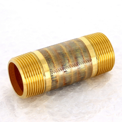 Удлинитель резьбовой латунный НН 1.1/4 x 100 мм бронза