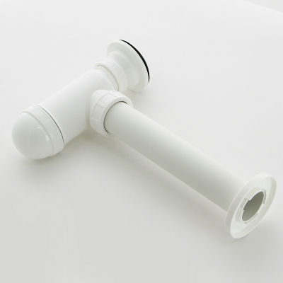 Сифон для раковины, бутылочный, 1 1/4 x 40 мм, с решеткой DN63, пластик, белый