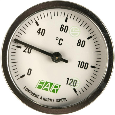 Биметаллический термометр D 40 мм 0-120'C