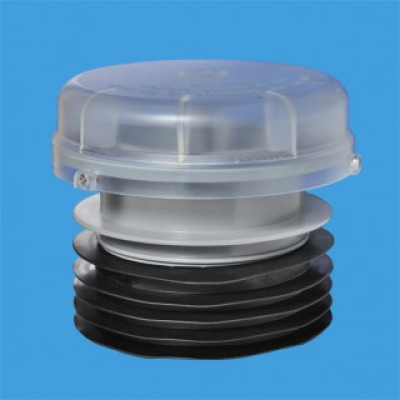 Клапан вентиляционный (аэратор) для канализации с п/п мембраной, 110 мм, прозрачная крышка