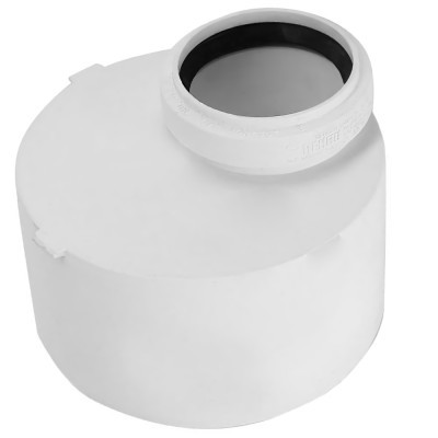 Переходник канализационный короткий 110/50 RAUPIANO PLUS шумопоглощающий минерализованный полипропилен белый