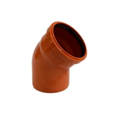 Отвод канализационный 110 x 15 Универсал полипропилен коричневый