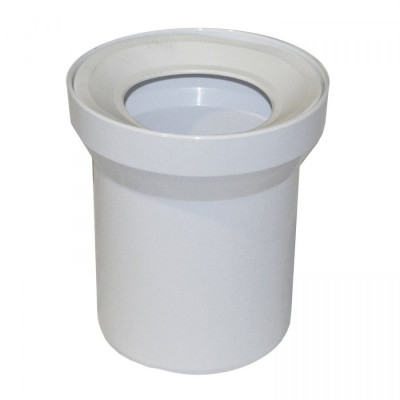 Патрубок для унитаза канализационный  с уплотнением 110 Стандарт полипропилен серый металик