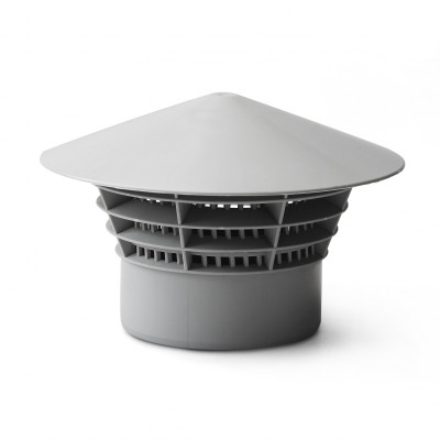 Зонт канализационный вентиляционный (дефлектор) Polytron Comfort 50 полипропилен серый