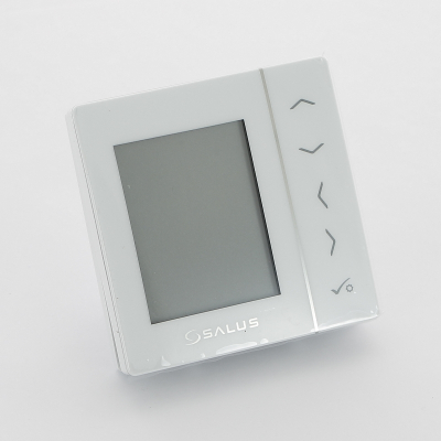 Термостат комнатный беспроводной встраиваемый, программируемый с дисплеем, белый