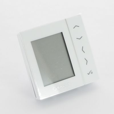 Термостат комнатный встраиваемый, программируемый с дисплеем, белый проводной