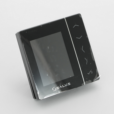 Термостат комнатный встраиваемый, программируемый с дисплеем, черный проводной