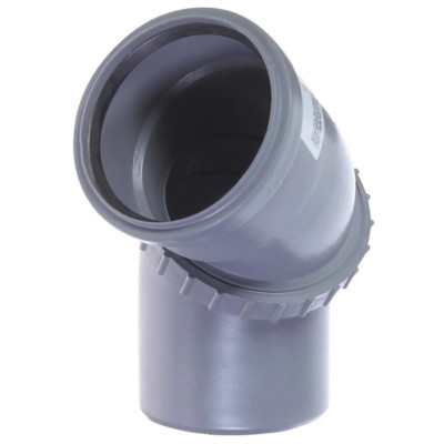 Отвод канализационный универсальный 110 Стандарт полипропилен серый металик