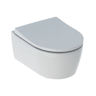 Унитаз подвесной iCon без ободковый укороченный Rimfree, 6 л, 49х36 см, с сиденьем SoftClose