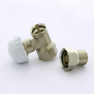 Клапан / вентиль термостатический НВ 1/2, прямой, подающий с разъемным соединением под стальные трубы