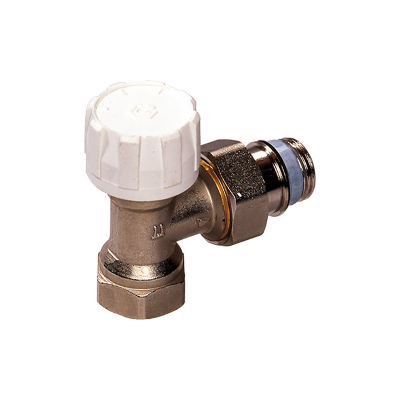 Клапан / вентиль термостатический НВ 1/2 подающий угловой, никель, с разъемным соединением и регулировкой