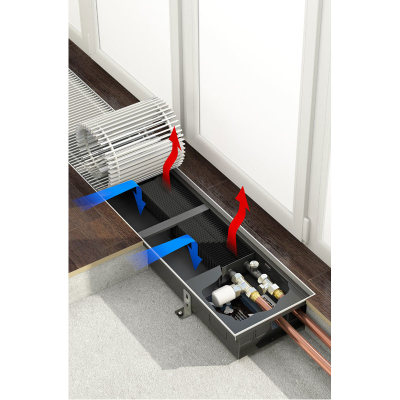 Конвектор встраиваемый водяной Ntherm N 230 x 110 x 2400 RR U EV1