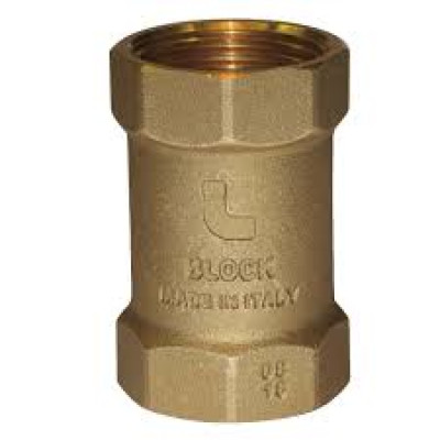 Клапан обратный BLOCK, 1.0, пружинный, с пластиковым затвором
