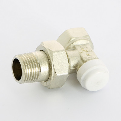 Клапан / вентиль ручной НВ 1/2 обратный угловой с разъемным соединением, никелированный