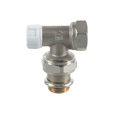 Клапан / вентиль ручной НВ 1/2 обратный угловой быстрого монтажа с разъемным соединением, никелированный
