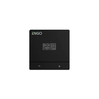 Термостат ENGO Easy комнатный накладной, с дисплеем, 2хAAA, черный