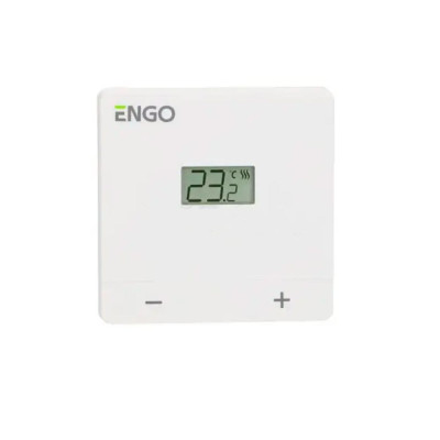 Термостат ENGO Easy комнатный накладной, с дисплеем, белый