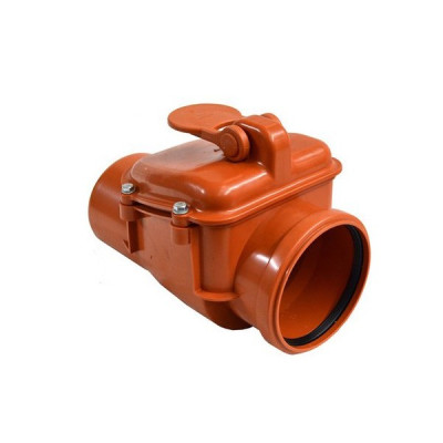 Обратный клапан канализационный 160 Универсал НПВХ поливинилхлорид коричневый