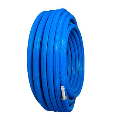 Труба металлопластиковая PERT / Al / PERT 20 х 2.0 / 6 мм, предизолированная, синяя, бухта 50 метров