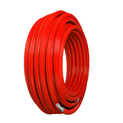 Труба металлопластиковая PERT / Al / PERT 16 х 2.2 / 6 мм предизолированная, красная, 100 м