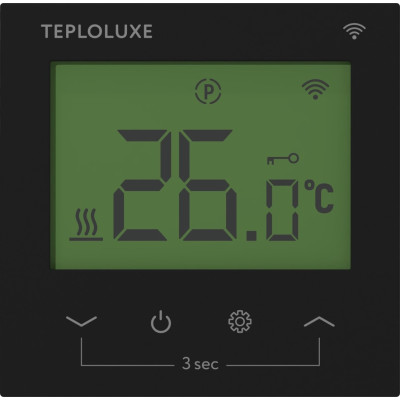 Термостат Pontus Wi-Fi электронный, с дисплеем чёрный