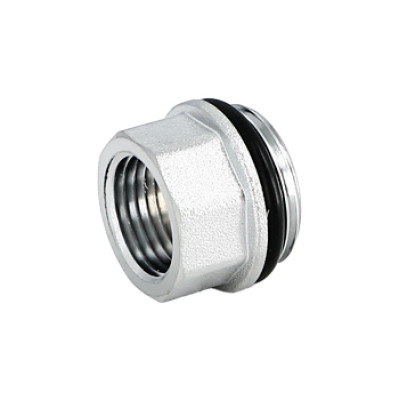 Переходник НВ 1.0 х 1/2 с прокладкой O-RING, хромированный