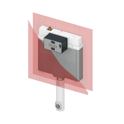 Застенный бачок TECEbox Octa 2, с арматурной сеткой, для напольного унитаза