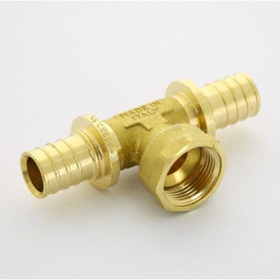 Тройник аксиальный латунный Brass K 25 х В 3/4 х 25