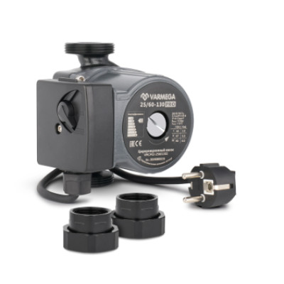 Насос циркуляционный с мокрым ротором с гайками и кабелем VMCP02 PRO 25/60-130
