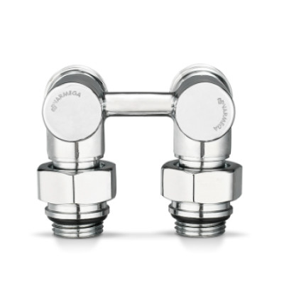 Узел нижнего подключения серия VMDV20 угловой хром 1/2 x 3/4 Евроконус