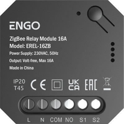 Реле ZigBee, 1x16A, выход NO-COM