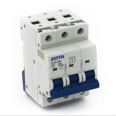Выключатель автоматический Ev30-63N 3P 6kA 25A C ОЕМ