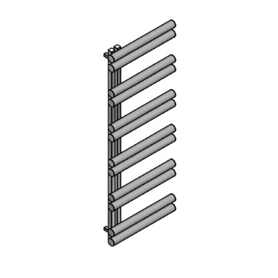 Полотенцесушитель Lato L 530x1160 RAL 9005, водяной, левый, черный матовый