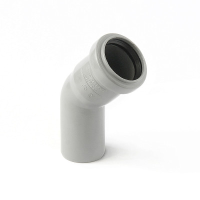 Отвод канализационный Comfort 110 - 45° полипропилен серый