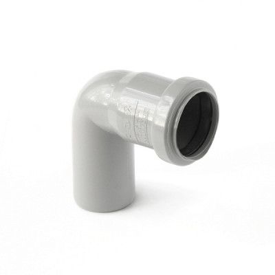 Отвод канализационный Comfort 50 - 87° полипропилен серый