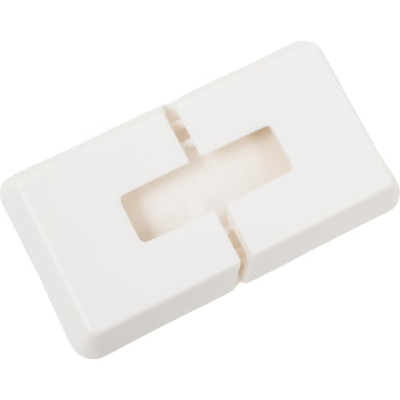 Розетка пластмассовая для монтажа на полу без отделки прямоугольная цвет белый RAL 9016 (ст.арт. ZAERKR30WEI)