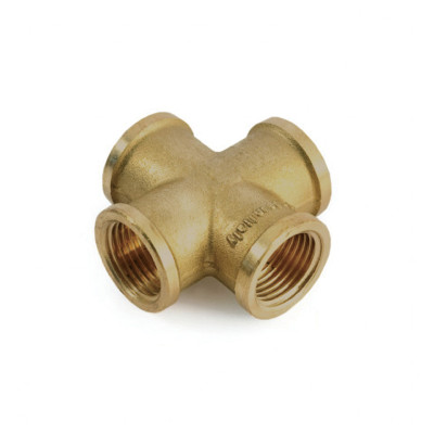 Крестовина резьбовая латунная Metalit ВВ 1.0 прямая